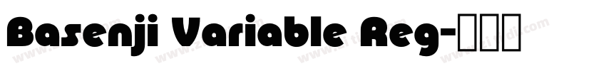 Basenji Variable Reg字体转换